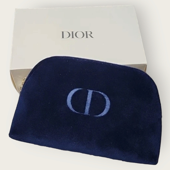 Dior Handbags - NIB DIOR Trousse Pouch, Navy/Gold